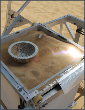 Solar sinter sand cup