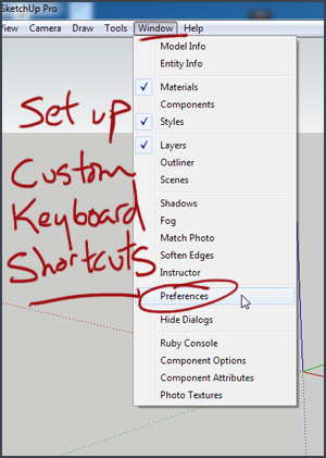 Sketchup preference menu