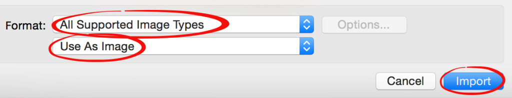 Import image types