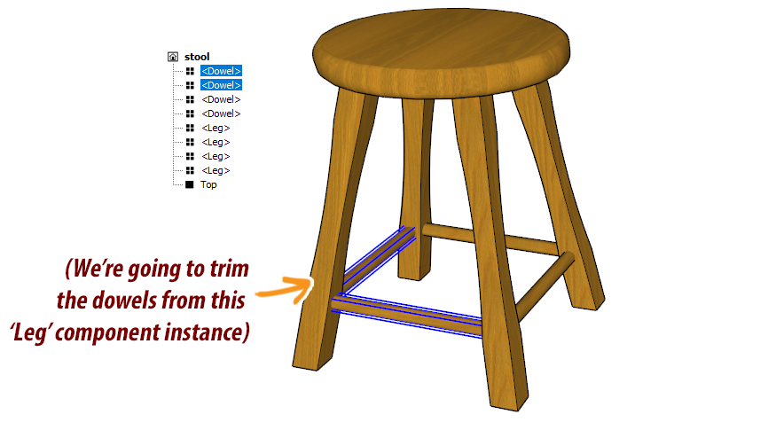Copy dowels 