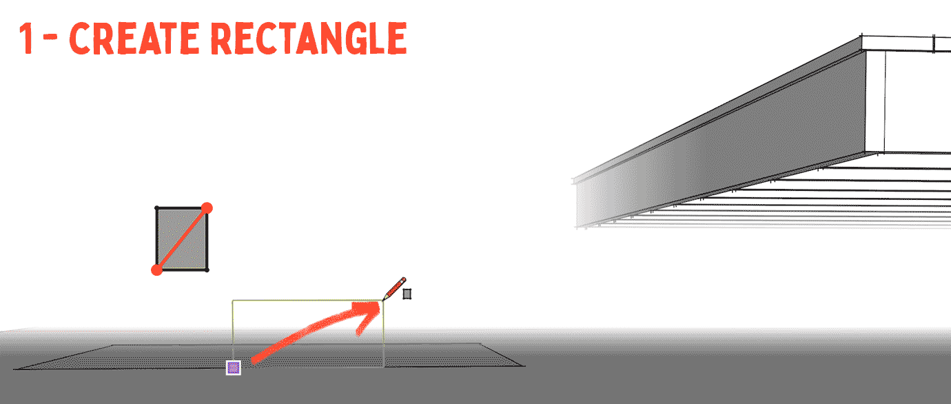 Creating reference geometry for stairs in SketchUp