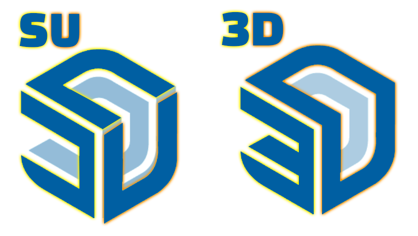 New SketchUp logo showing SU and 3D 